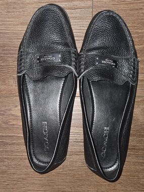 Coach Black Leather Loafers